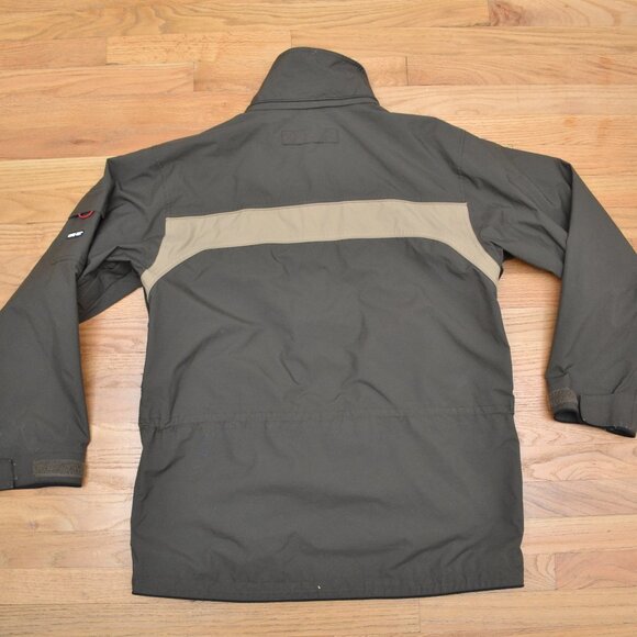 Eddie Bauer EBTEK Gore-Tex Dark Olive Green Waterproof Jacket Mens Size L - Picture 2 of 10